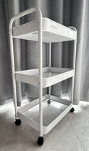 Load image into Gallery viewer, zotlayje Shelves for storage 3 levels white environmentally friendly material Small cart storage rack