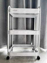 Load image into Gallery viewer, zotlayje Shelves for storage 3 levels white environmentally friendly material Small cart storage rack