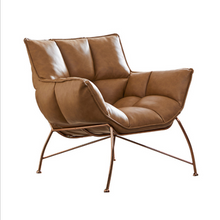 Load image into Gallery viewer, GOSNAD Modern Leather Metal Leg Accent Lounge Chair