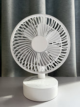 Load image into Gallery viewer, Borrallio  Electric fans  10-inch white fan USB portable  Rotating sweeping air  Silent high wind power
