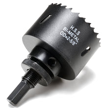 Load image into Gallery viewer, ITOOLFIRM Drill bits for hand drills，2-5/8 inch Hole Saw for Metal and Plywood, Bi-Metal Circular Wood Drill Bit Cutting 1.75” Deep with Hex Shank for Drywall, Fiberglass, Plasterboard, Acrylic and Sheet Steel
