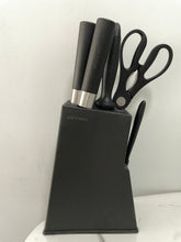 Load image into Gallery viewer, MANULOOT Kitchen knives-set for kitchen with block,kitchen knife set with Small Knife Block &amp; sharpener, Knives Set for kitchen Perfect for small kitchen

