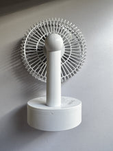 Load image into Gallery viewer, Borrallio  Electric fans  10-inch white fan USB portable  Rotating sweeping air  Silent high wind power
