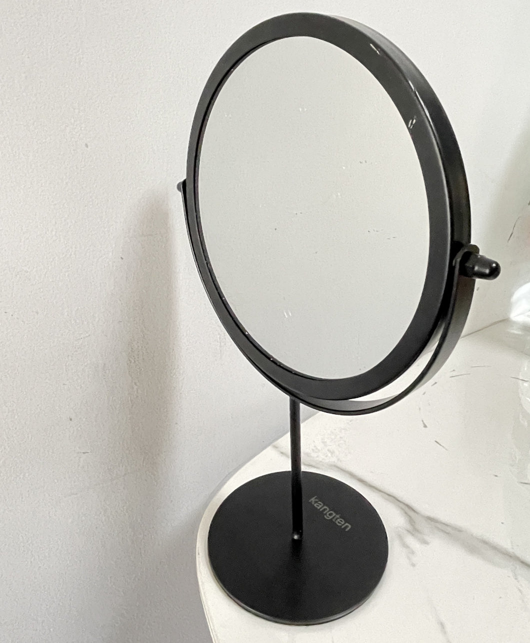 kangten Mirrors [furniture] Double Sided Vanity Mirror , Tabletop Magnifying Mirror, Swivel Round Mirror with 360°Rotation