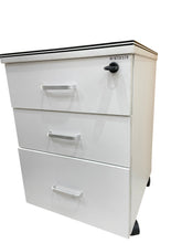Load image into Gallery viewer, MINTOESTR Office Furniture-Cabinets 3-Drawer Mobile File Cabinet with Lock, Commercial Vertical Cabinet, White
