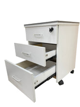 Load image into Gallery viewer, MINTOESTR Office Furniture-Cabinets 3-Drawer Mobile File Cabinet with Lock, Commercial Vertical Cabinet, White
