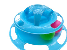 Load image into Gallery viewer, Becayomo Cat Toy Roller 2-Level Turntable Cat Toys Balls with Six Colorful Balls Interactive Kitten Fun Mental Physical Exercise Puzzle Kitten Toys.
