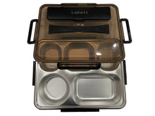 Load image into Gallery viewer, Leblett Stainless Steel Insulated Bento Box,4 Compartments Divided Lunch Box, Food Storage Container with Soup Bowl Chopsticks Spoon , Lunch Box for School Office Outdoor
