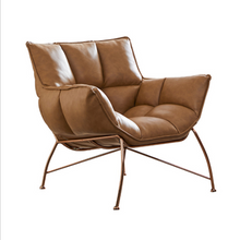 Load image into Gallery viewer, GOSNAD Modern Leather Metal Leg Accent Lounge Chair
