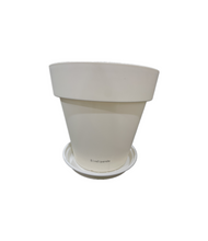 Load image into Gallery viewer, Sindipanda Flower pots Plastic Planters, Plastic Indoor Planter Flower Pots, Heavy Duty and Stylish 6 Inch Plant Pots for Indoor Plants with Drainage Holes and Tray for Plants, Flowers, White
